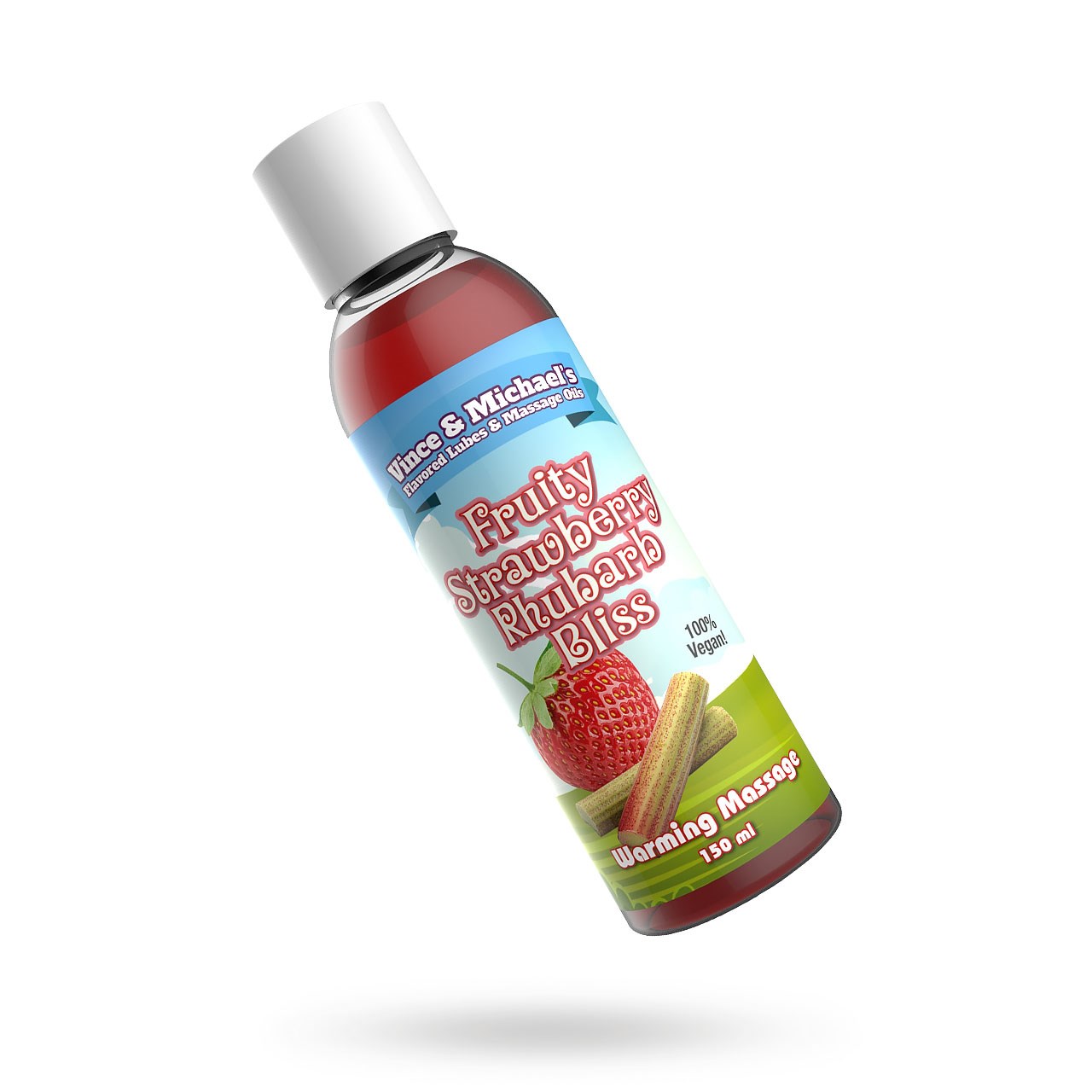 Flavored Massage Oil - Fruity Strawberry Rhubarb Bliss