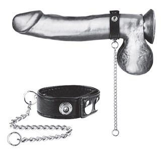Snap Cock Ring W/ 12" Leash