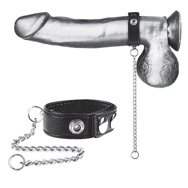 Snap Cock Ring W/ 12" Leash