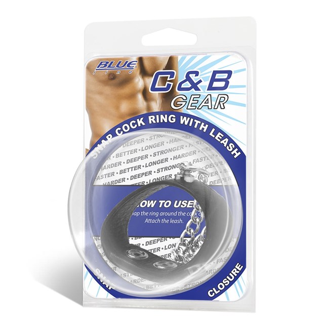 Snap Cock Ring W/ 12" Leash