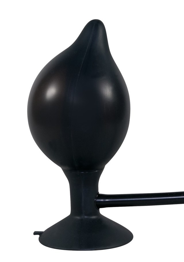 True Black Inflatable Anal Plug