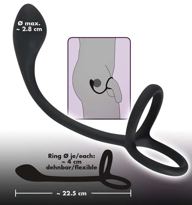 Cock & Ball Ring with Buttplug