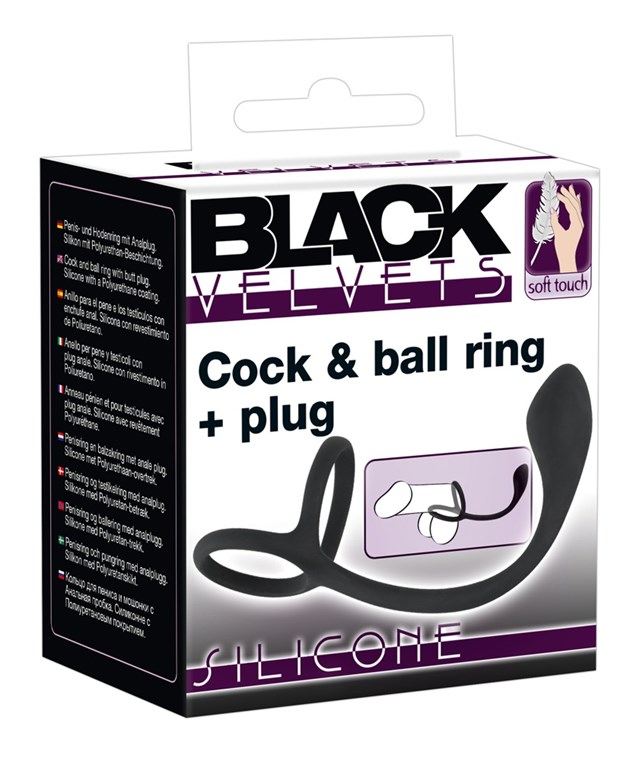 Cock & Ball Ring with Buttplug