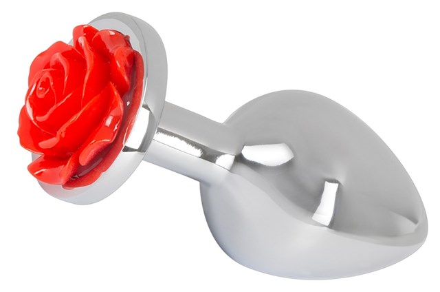 Analplugg med Vakker Rød Rose