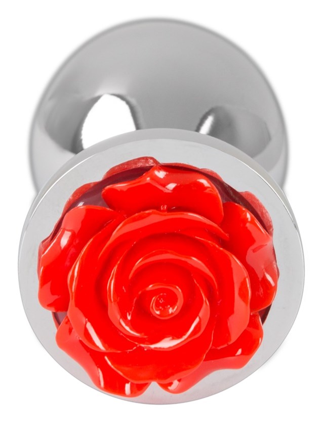 Analplugg med Vakker Rød Rose