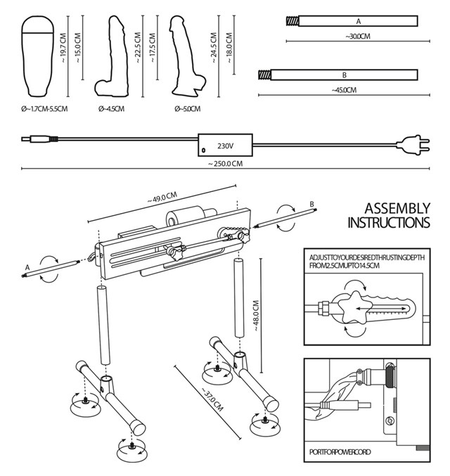 DOUBLE SIDED FUCKING MACHINE 33 SPEEDS
