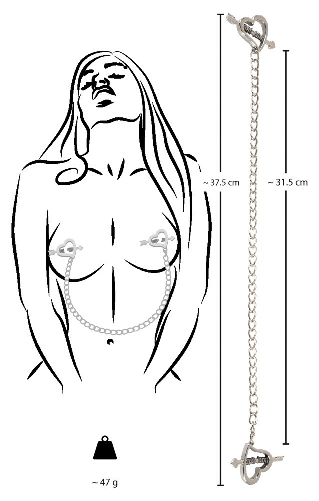 Heart shaped nipple clamps