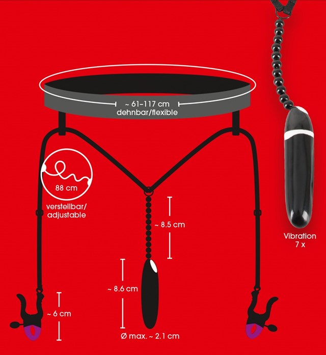 Stringtruse med Vibrator og Klemmer