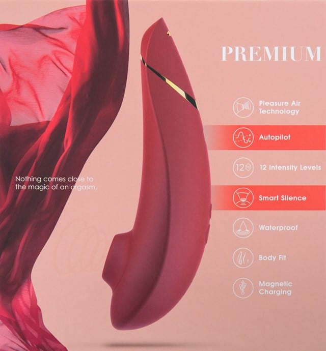Womanizer Premium 2 Klitorisstimulator - Red/Gold