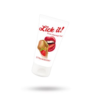 Lick It! Erotic Massage Gel Strawberry - 50 Ml