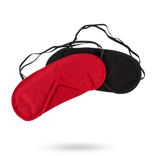 Blindfold Set Pack Of 2 - Red/black