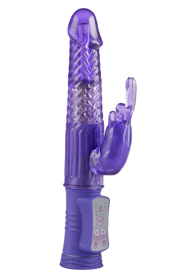 Happy Hugging Bunny Med Roterende Kuler - Purple