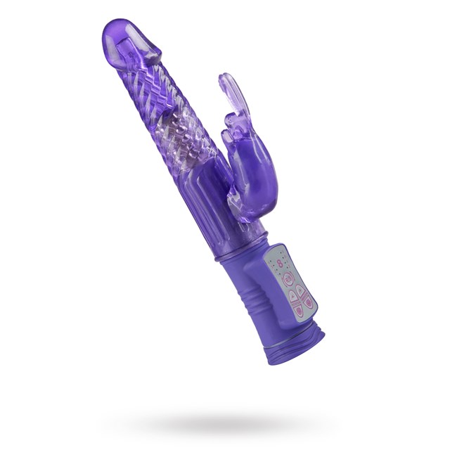Happy Hugging Bunny Med Roterende Kuler - Purple