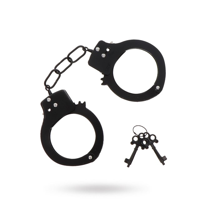 METAL HANDCUFFS - BLACK