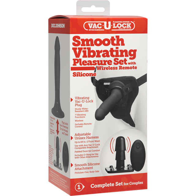 Vac-U-Lock Smooth Silicone Vibrating Pleasure Set