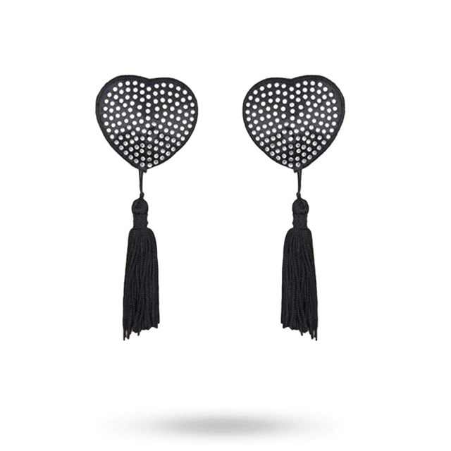 TOYZ4LOVERS Heart Shine Nipples Tassels Black