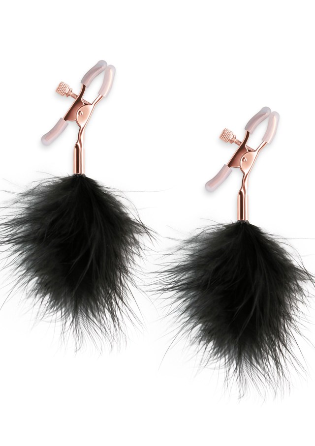BOUND NIPPLE CLAMPS - BLACK