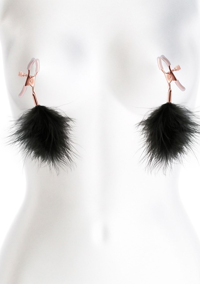 BOUND NIPPLE CLAMPS - BLACK