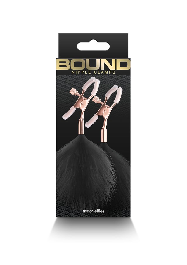 BOUND NIPPLE CLAMPS - BLACK