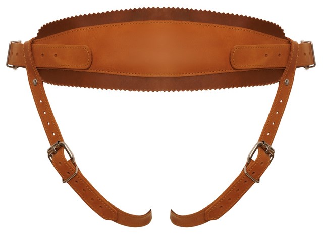 Brown Leather Strap-on Harness