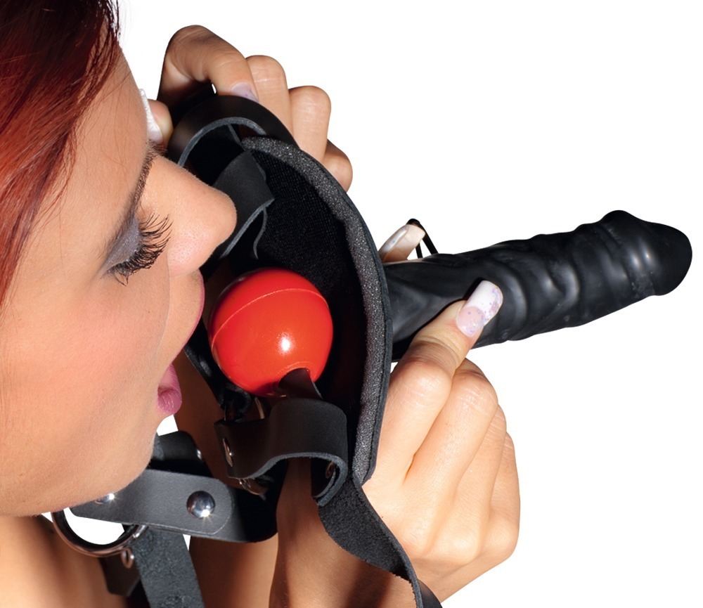 Head Harness with dildo and gag