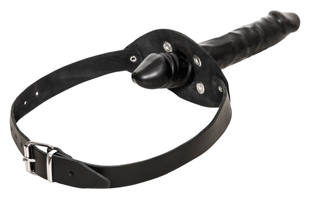 Zado Leather Head Dildo Gag Strap-on