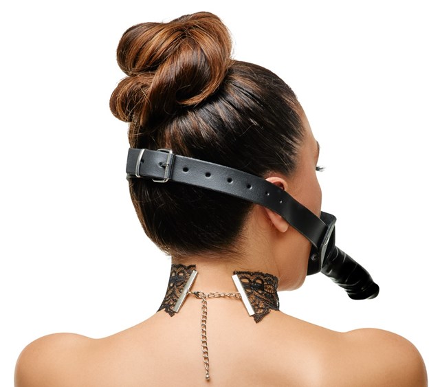 Zado Leather Head Dildo Gag Strap-on