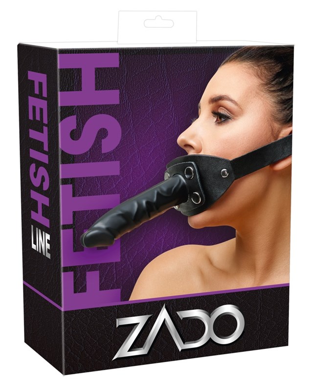 Zado Leather Head Dildo Gag Strap-on