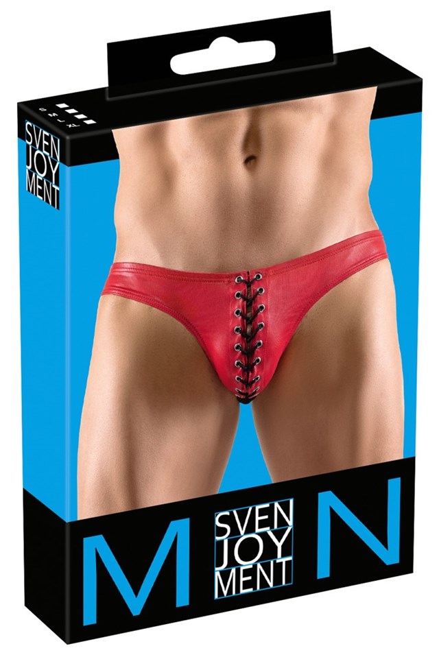 Svenjoyment Briefs - Truse med snøring - Rød