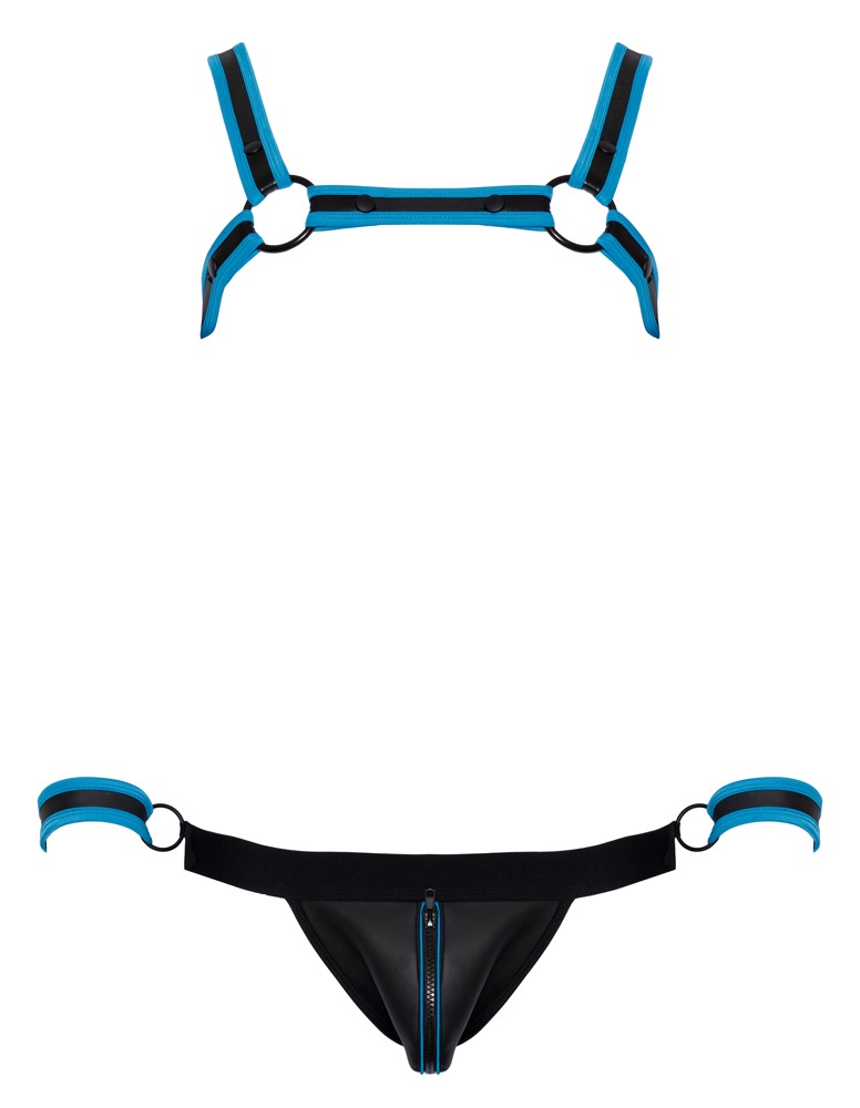 Chest Harness Jock and 2 handcuffs