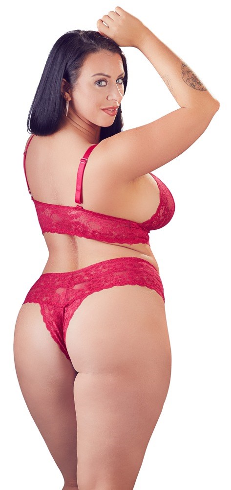 Loving Red Bra and Crotchless String