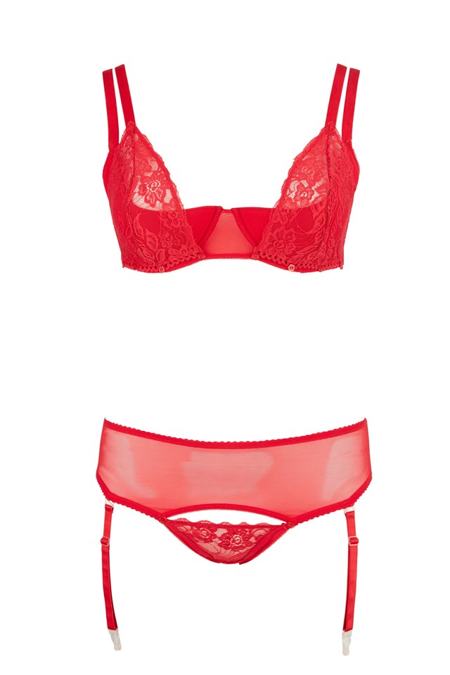 Sexy in red Big Bra Size Set