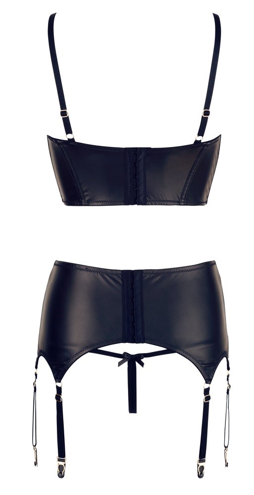 Open Cup Bra & Suspender Belt
