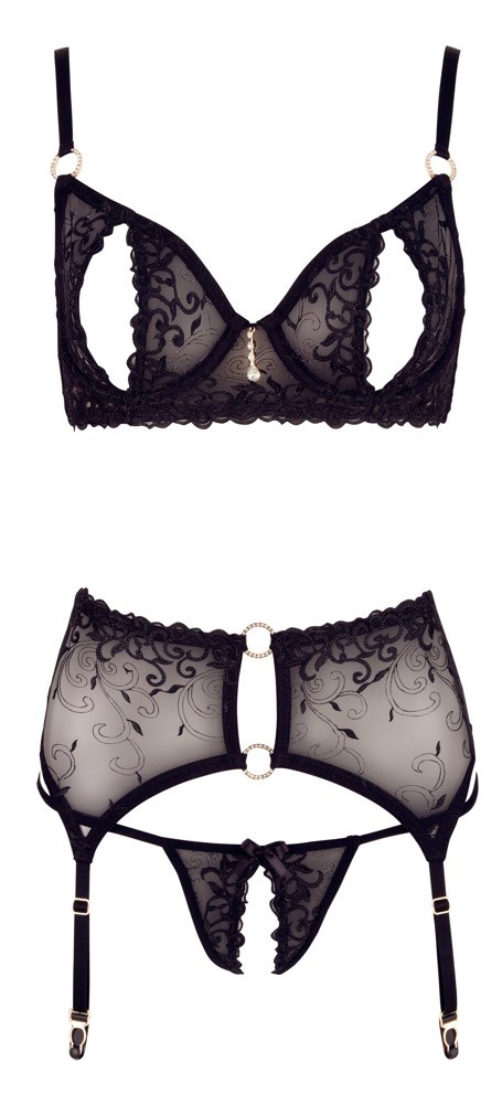 Bra Set With Peek-A-Boo Cups