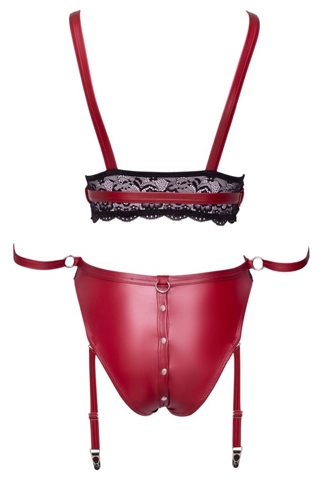 BRA SET BONDAGE - RED