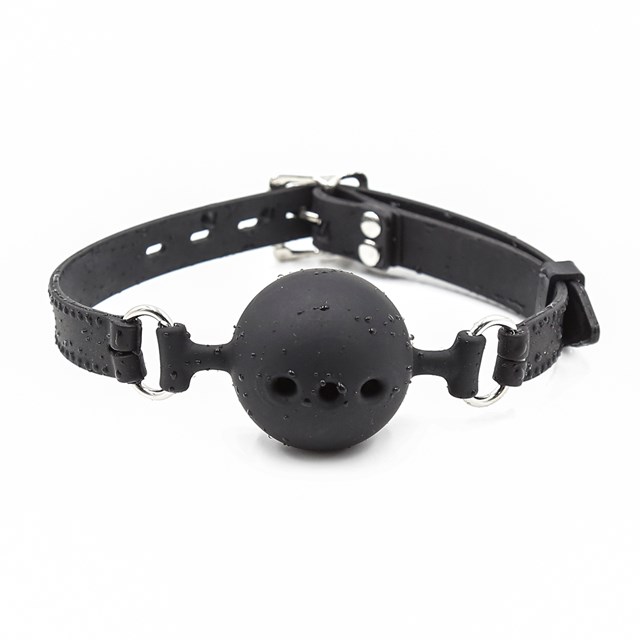 VUXEN GAG BALL-SETT SILIKON 3 STK - SVART