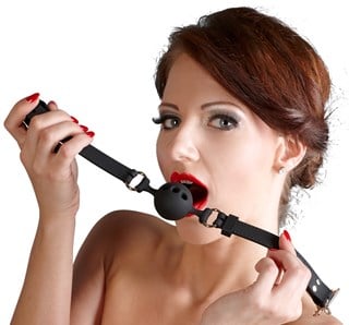 Breathable Silicone Gag - Black