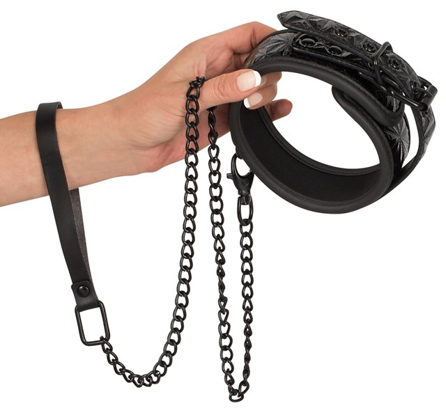 Collar With Lease Black