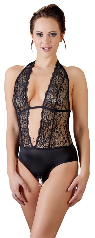 Halterneck Body med Åpent Skritt