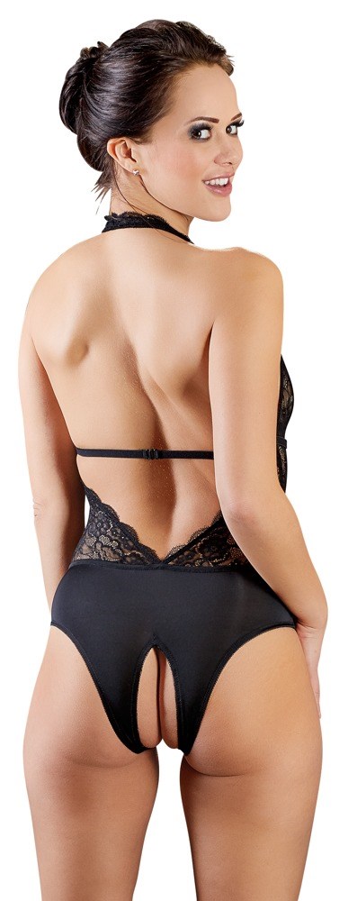 Halterneck Body med Åpent Skritt