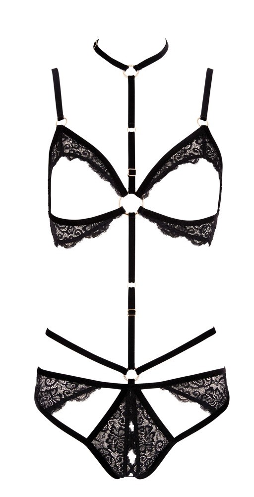 Velvet Strap Body med Åpent Skritt