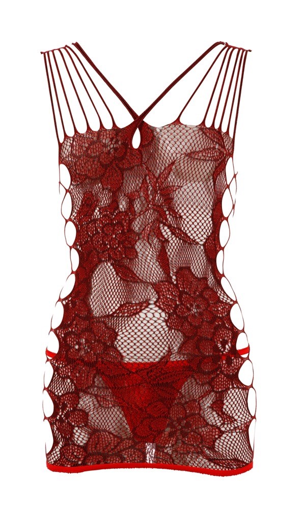 Red Net Dress - Onesize