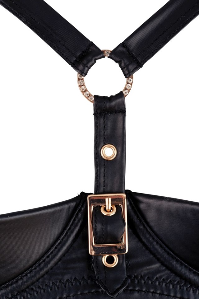 Kjole med Åpne Skåler & Strømpebånd