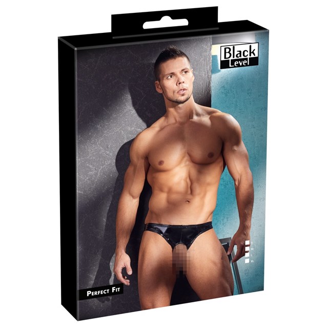 Men's Peek-A-Boo Vinyl Briefs