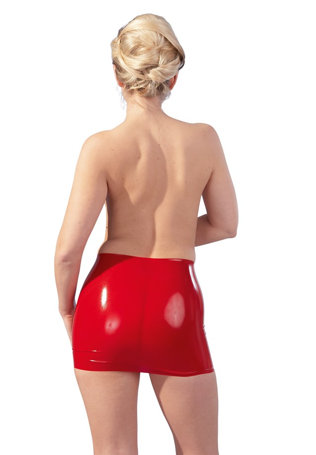 Rød Latex Skjørt