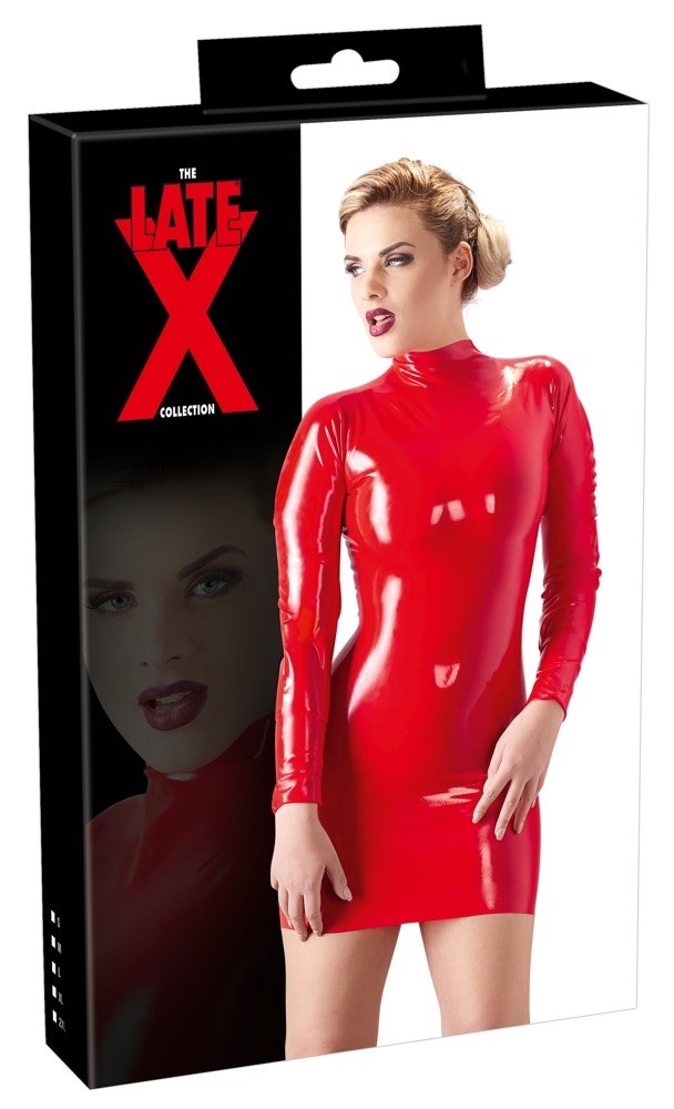 Latex Rød Minikjole
