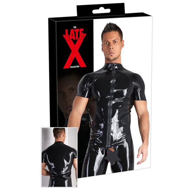 Latex T-shirt Med Dragkedja