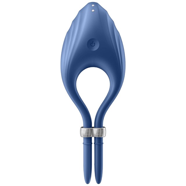 SATISFYER DUELIST RING VIBRATOR - MØRK BLÅ