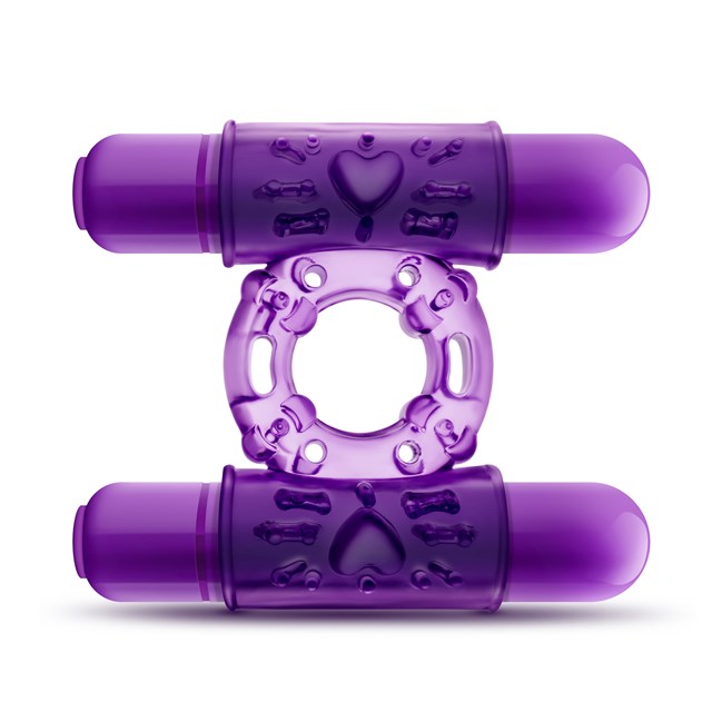 Play With Me Double Purple Play - Vibrerende Penisring