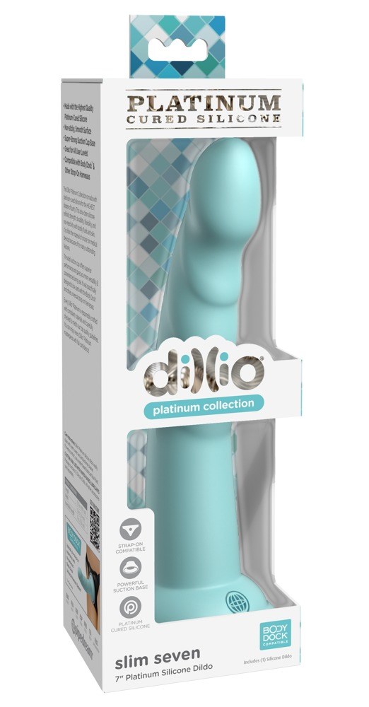 Slim seven dildo - turquoise